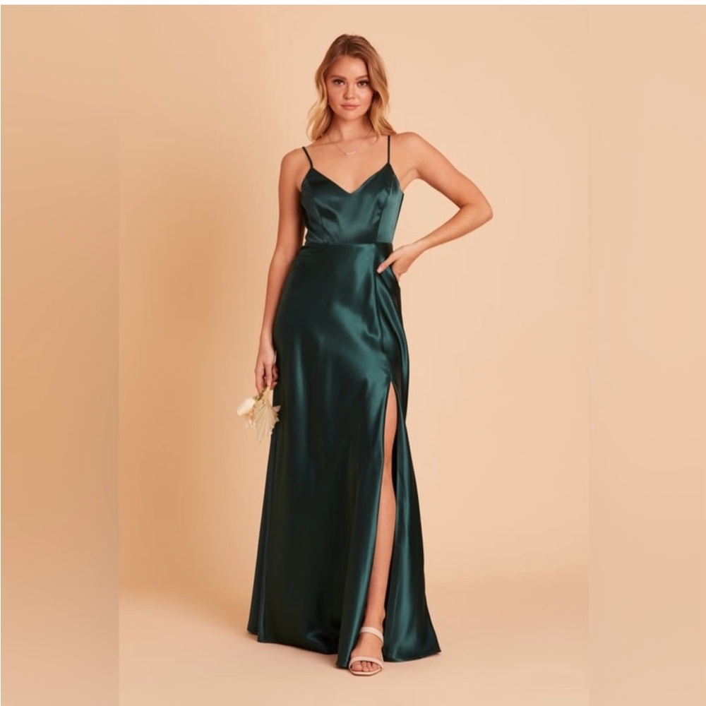 Birdy Grey Shiny Satin Emerald Jay Dress